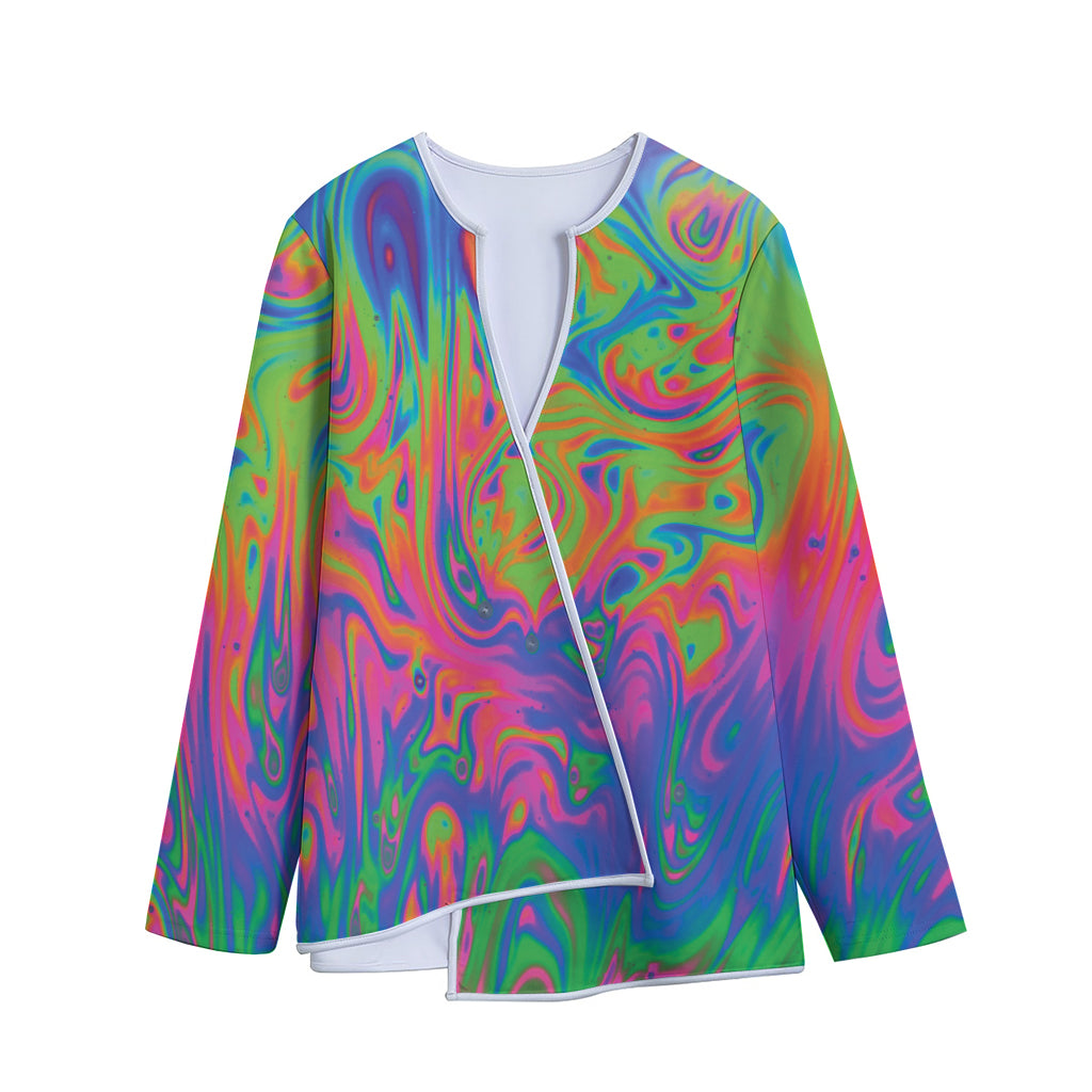 Psychedelic Bubble Print Long Sleeve Short Coat Psychedelic Bubble Print Long Sleeve Short Coat